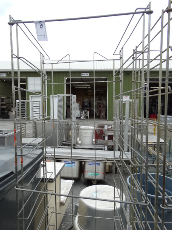 Metal Commercial Pan Transport Rack on Commercial Casters. 24x26x74 - Image 3 of 4