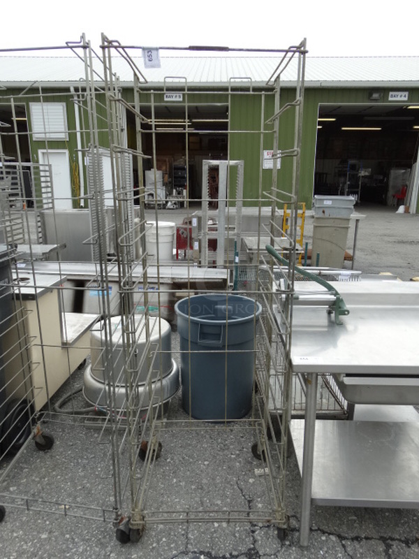 Metal Commercial Pan Transport Rack on Commercial Casters. 24x26x74 - Image 1 of 4