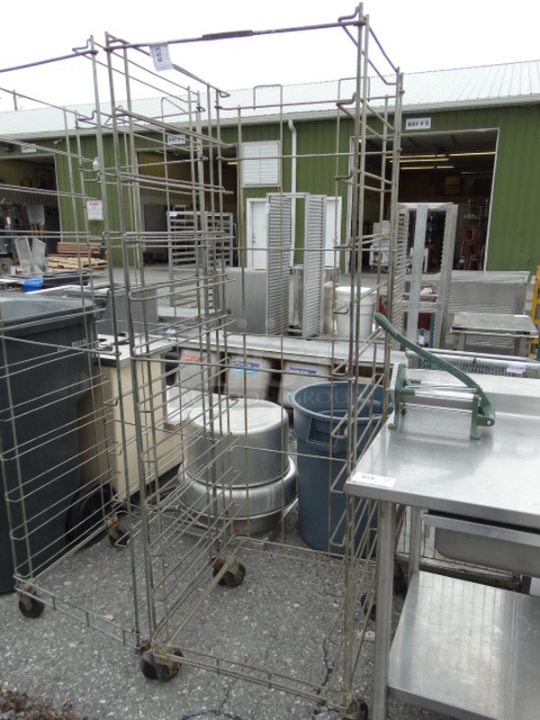 Metal Commercial Pan Transport Rack on Commercial Casters. 24x26x74 - Image 2 of 4