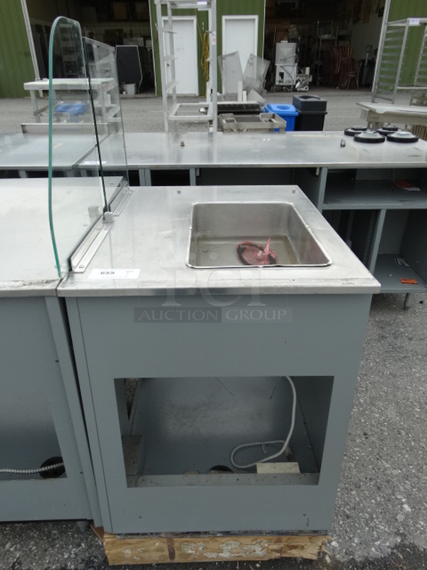 NICE! 2003 Duke Model SUB-HF-R24 Stainless Steel Commercial Soup Warmer Make Line Piece. 120 Volts, 1 Phase. 25x34.5x54 - Image 1 of 8