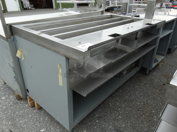 NICE! 2003 Duke Model SUB-CP-TC60 Stainless Steel Commercial Make Line. 120 Volts, 1 Phase. 60x34.5x37