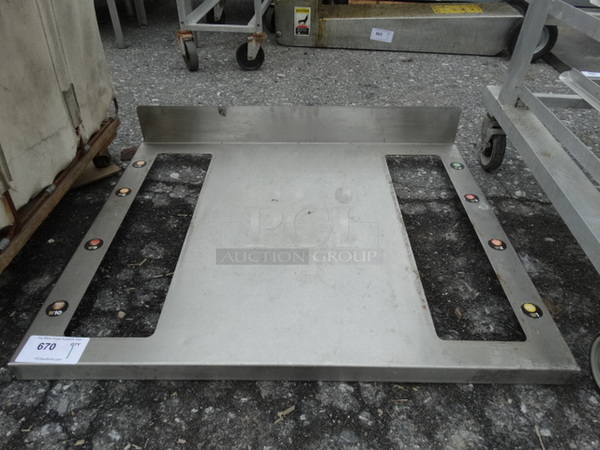 Stainless Steel Countertop w/ Backsplash and Cut Outs. 36x30x6 - Image 1 of 5