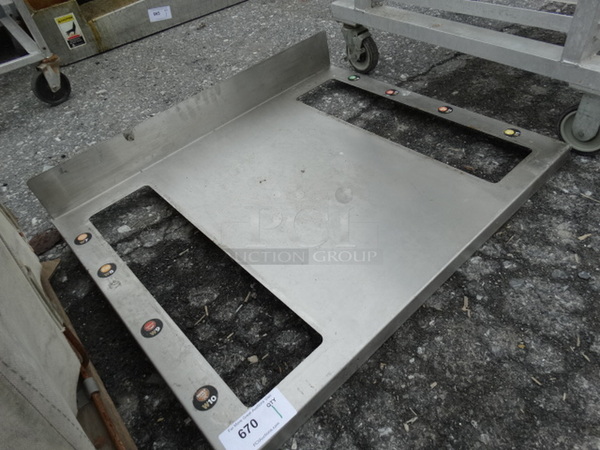 Stainless Steel Countertop w/ Backsplash and Cut Outs. 36x30x6 - Image 2 of 5