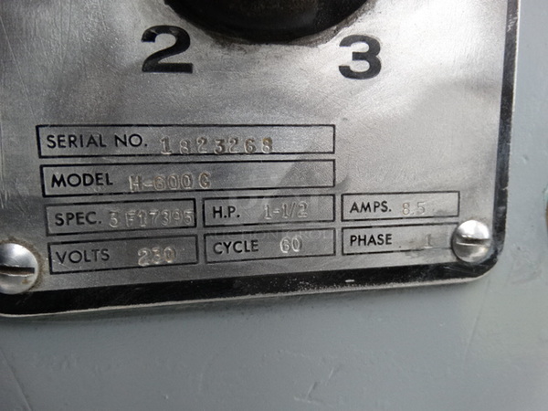 FANTASTIC! Hobart Model H-600G Metal Commercial Floor Style 60 Quart Mixer. 230 Volts, 1 Phase. 27x36x56 - Image 5 of 9