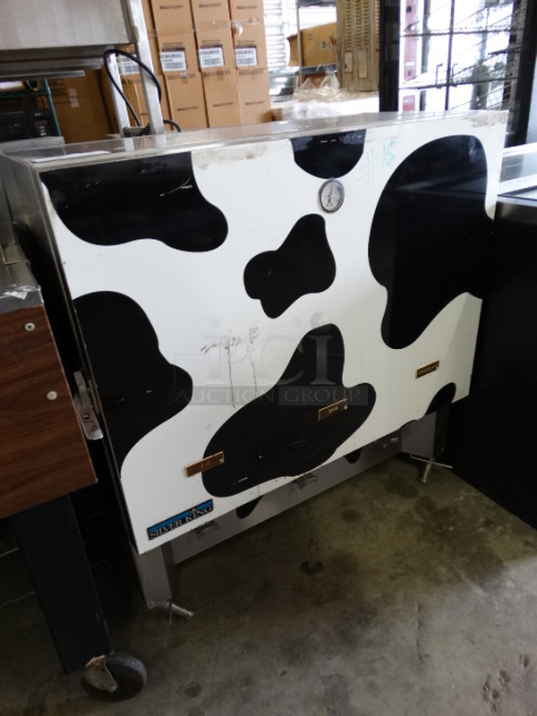 NICE! Silver King Model SK3IMP Stainless Steel Commercial Countertop 3 Head Milk Dispenser. Comes w/ Drip Tray Grate! 115 Volts, 1 Phase. 38x17x40. Tested and Working! - Image 2 of 7