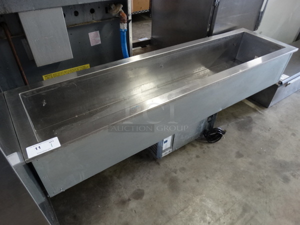 NICE! 2001 Delfield Model 8168NB Stainless Steel Commercial Cold Pan Drop In. 115 Volts, 1 Phase. 67.5x18x22. Tested and Working!