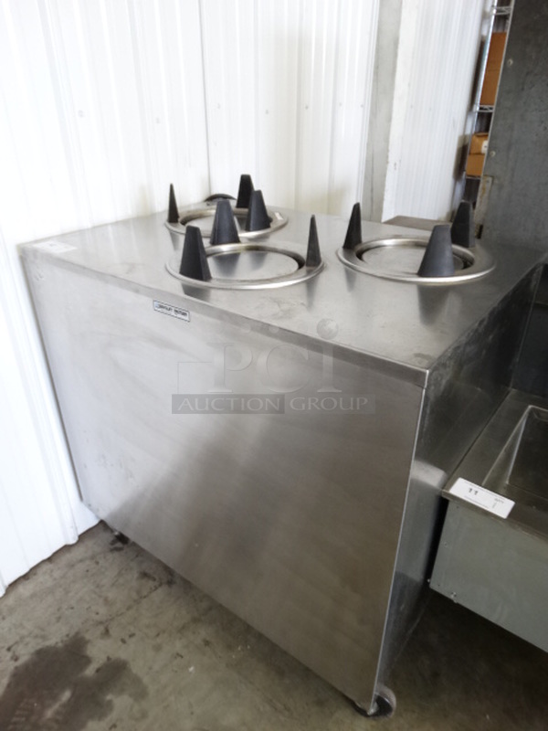 NICE! Servolift Eastern Stainless Steel Commercial 3 Well Plate Return on Commercial Casters. 37x26x40 - Image 2 of 6