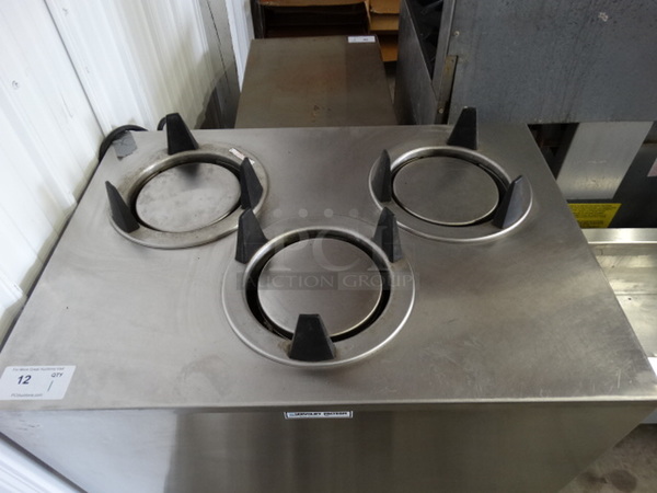NICE! Servolift Eastern Stainless Steel Commercial 3 Well Plate Return on Commercial Casters. 37x26x40 - Image 3 of 6