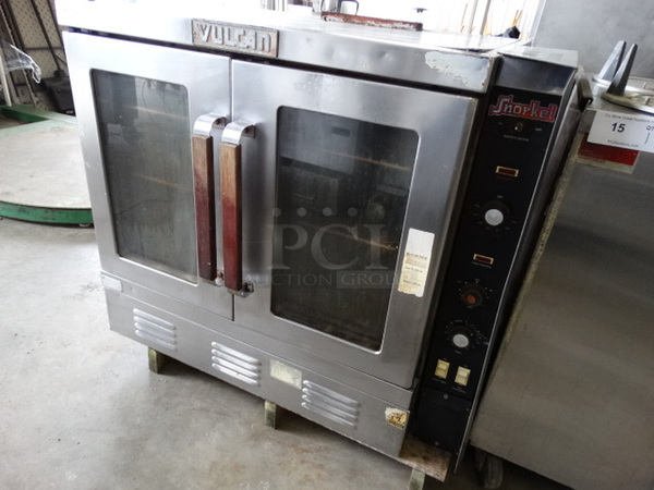 SWEET! Vulcan Snorkel Stainless Steel Commercial Gas Powered Full Size Convection Oven w/ View Through Doors and Metal Oven Racks. 40x32x39 - Image 2 of 8