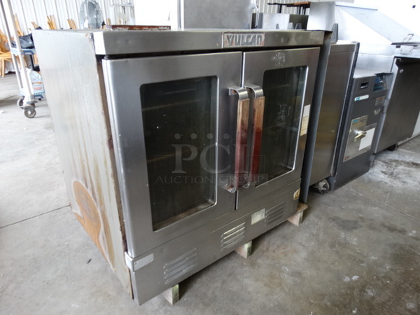 SWEET! Vulcan Snorkel Stainless Steel Commercial Gas Powered Full Size Convection Oven w/ View Through Doors and Metal Oven Racks. 40x32x39 - Image 5 of 8