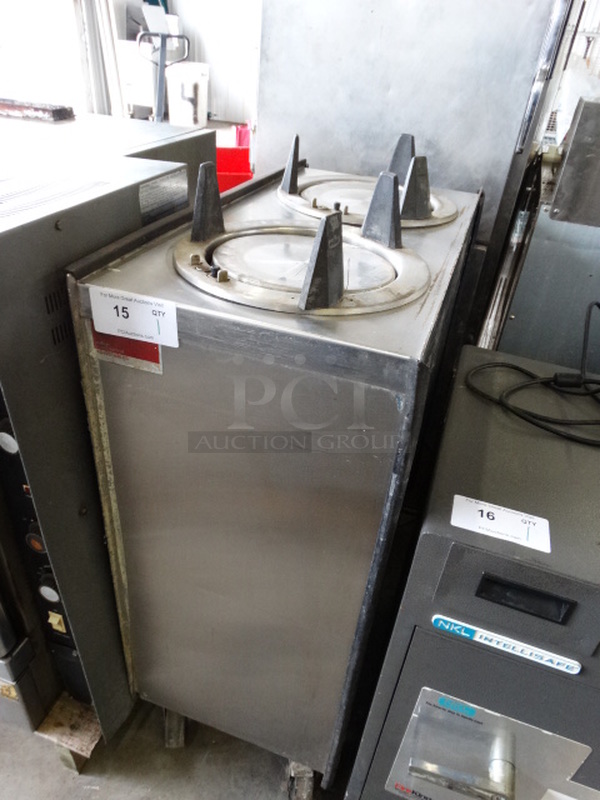 Stainless Steel Commercial 2 Well Plate Return on Commercial Casters. 15x30.5x40  - Image 2 of 5