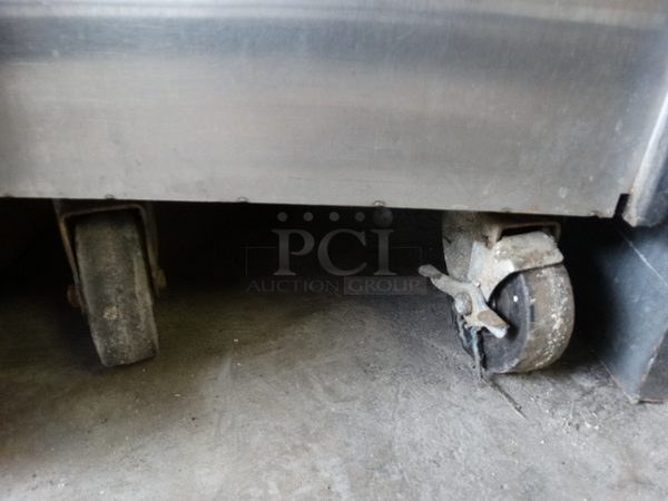 Stainless Steel Commercial 2 Well Plate Return on Commercial Casters. 15x30.5x40  - Image 5 of 5