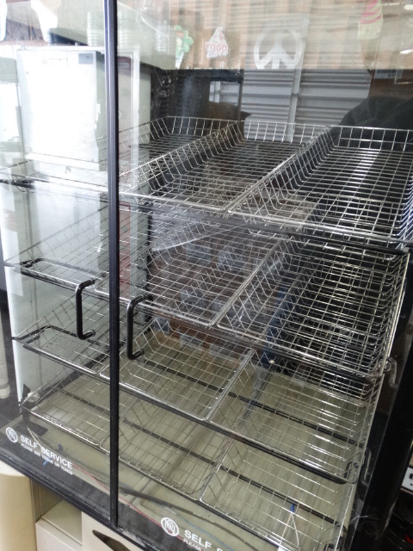 Metal Commercial Floor Style Bakery Display Case Merchandiser w/ Metal Basket Racks. 36x32x61 - Image 6 of 6