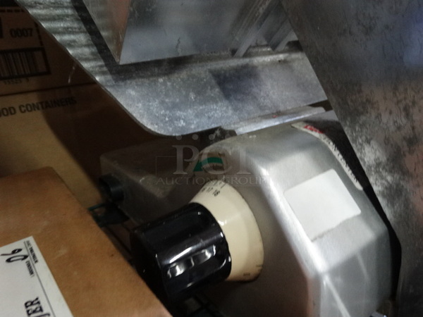NICE! Stainless Steel Commercial Countertop Meat Slicer w/ Blade Sharpener. 26x22x17. Cannot Test Due To Missing Power Switch - Image 5 of 5