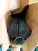 ALL ONE MONEY! Lot of 3 Green Finish Metro Poles! 24"