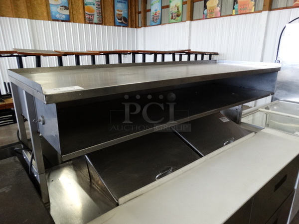 WOW! 2007 Delfield Model UCD4464N-12-DD5 Stainless Steel Commercial Sandwich Salad Prep Table Bain Marie Mega Top w/ 4 Drawers and Overshelf. 115 Volts, 1 Phase. 64x33x55. Tested and Working! - Image 3 of 9