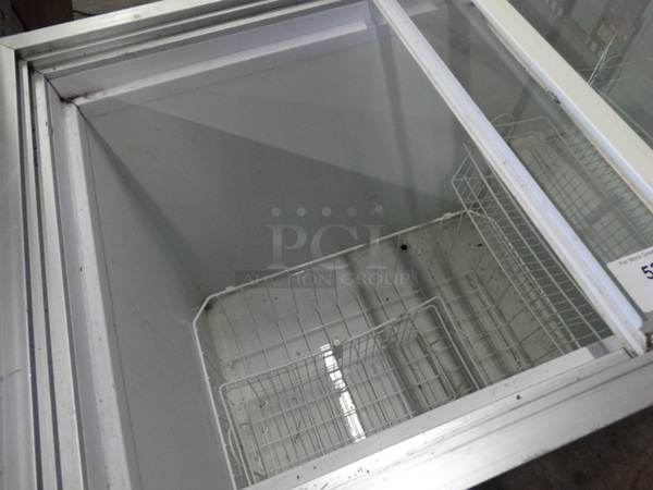 NICE! Stajac Model EURO-13 Metal Commercial Chest Freezer Merchandiser on Commercial Casters. 115 Volts, 1 Phase. 47x25x34.5. Tested and Working! - Image 7 of 8