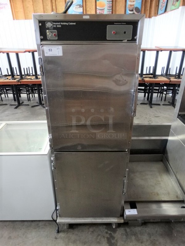 NICE! Henny Penny Model HC900 Stainless Steel Commercial Pass Through Heated Holding Cabinet. 24x32x71. Cannot Test Due To Plug Style