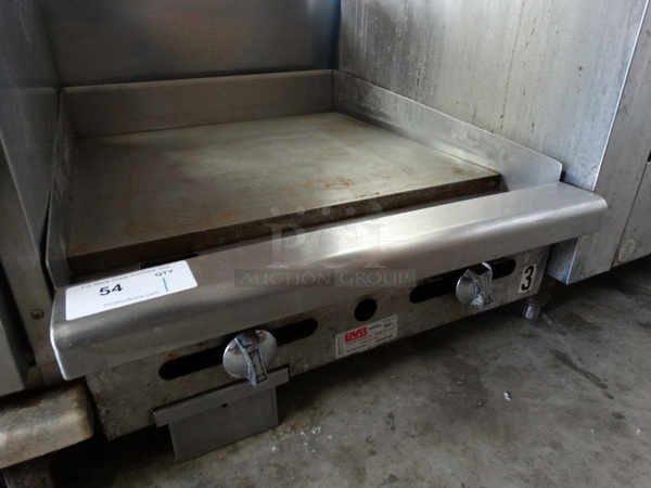 NICE! Stainless Steel Commercial Countertop Gas Powered Flat Top Griddle. 24x32.5x14 - Image 2 of 5