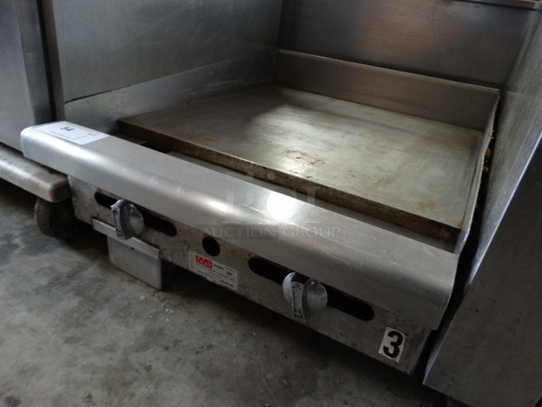 NICE! Stainless Steel Commercial Countertop Gas Powered Flat Top Griddle. 24x32.5x14 - Image 3 of 5
