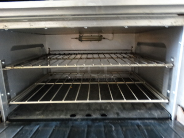 WOW! Garland SunFire Stainless Steel Commercial Gas Powered 6 Burner Range w/ Lower Oven and Stainless Steel Overshelf. 36x33x58 - Image 7 of 9