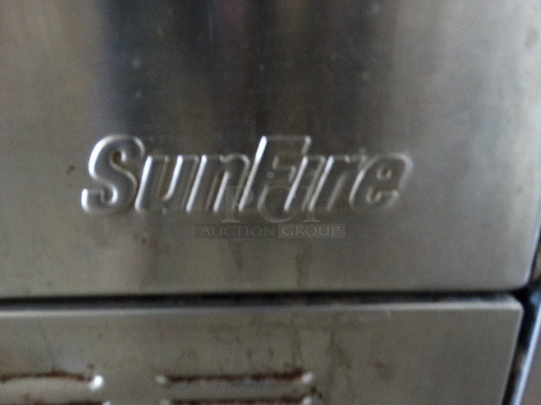 WOW! Garland SunFire Stainless Steel Commercial Gas Powered 6 Burner Range w/ Lower Oven and Stainless Steel Overshelf. 36x33x58 - Image 8 of 9