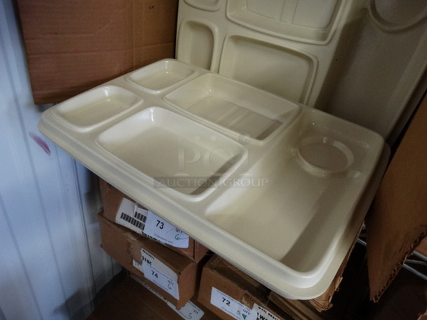 10 Tan Poly 5 Compartment Serving Trays. 19.5x13.5x2. 10 Times Your Bid! - Image 2 of 4