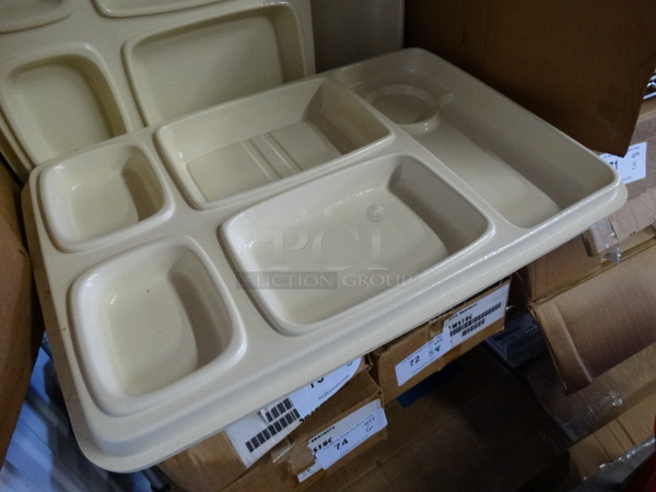 10 Tan Poly 5 Compartment Serving Trays. 19.5x13.5x2. 10 Times Your Bid! - Image 3 of 4