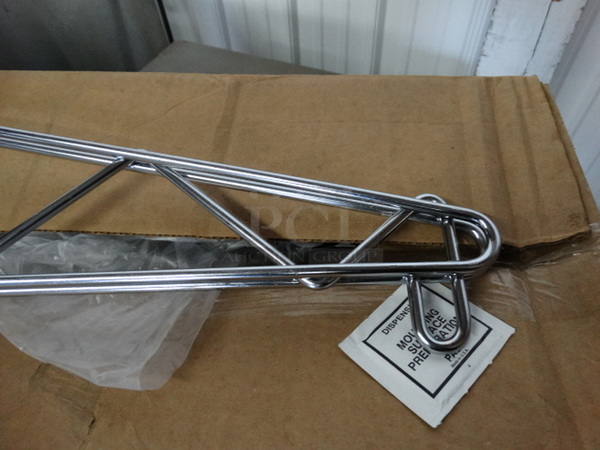 ALL ONE MONEY! Lot of 6 Chrome Finish Brackets! 20.5x1.5x7.5 - Image 4 of 5