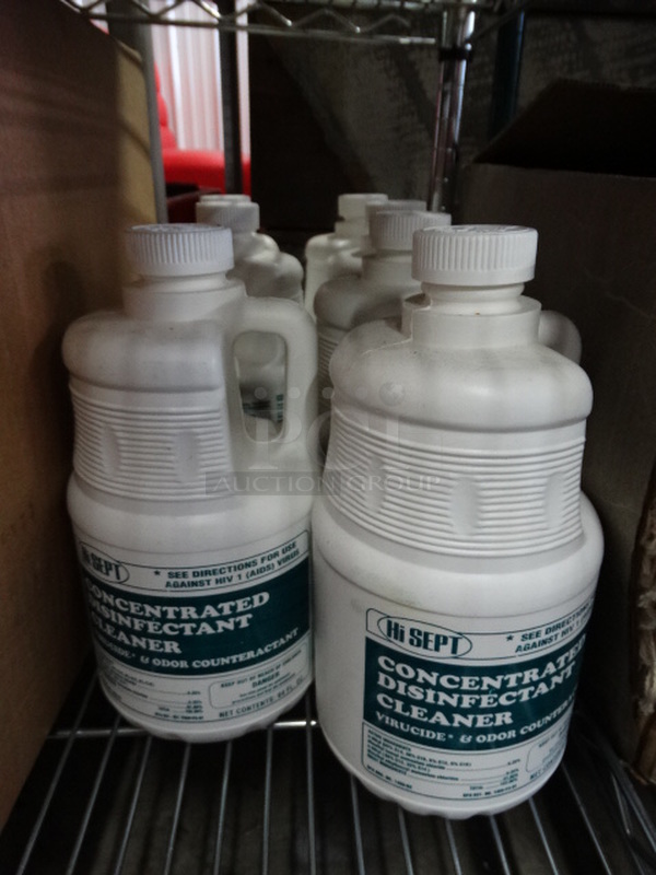 8 HiSept Concentrated Disinfectant Cleaner Jugs. 5x5x10. 8 Times Your Bid!