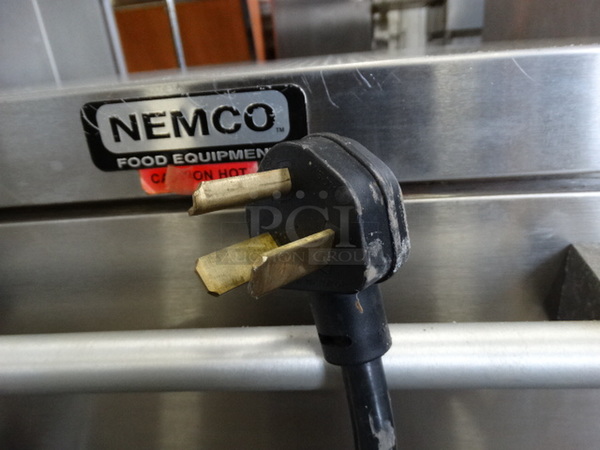 NICE! Nemco Stainless Steel Commercial Countertop Electric Powered Pizza Oven w/ 2 Stones. 25x25x22 - Image 7 of 7