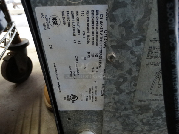 NICE! Manitowoc Model QY0455W Stainless Steel Commercial Ice Machine Head. 115 Volts, 1 Phase. 30x24.5x22 - Image 4 of 4