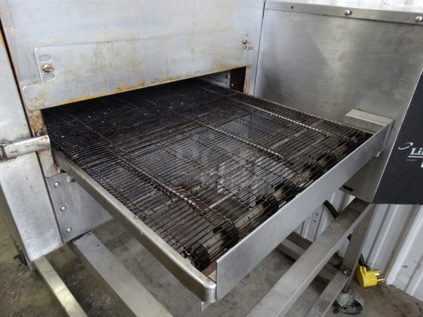 BEAUTIFUL! Lincoln Impinger Model 1132-000-A Stainless Steel Commercial Electric Powered Conveyor Pizza Oven on Commercial Casters. 208 Volts, 3 Phase. 61x37x43 - Image 3 of 9