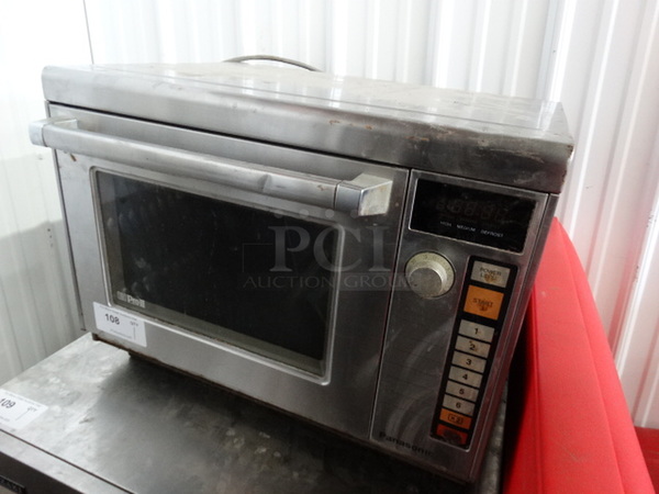NICE! Panasonic Pro II Stainless Steel Commercial Countertop Microwave Oven. 25.5x22x19.5 - Image 3 of 5