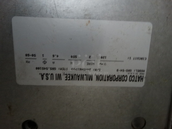 Hatco Model GRS-54-D Stainless Steel Commercial Warming Plate. 120 Volts, 1 Phase. 54x12x1.5. Tested and Working! - Image 4 of 4