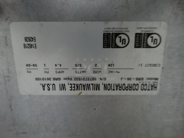 Hatco Model GRS-36-J Stainless Steel Commercial Warming Plate. 120 Volts, 1 Phase. 36x21.5x1.5. Tested and Working! - Image 4 of 5