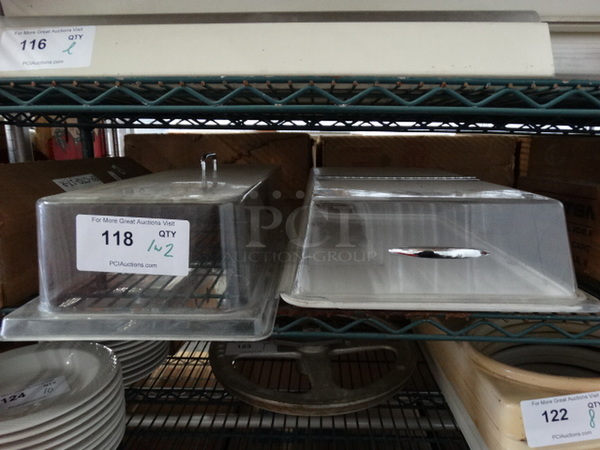 Poly Tray and 2 Poly Clear Dome Covers. Includes 27x10x7, 21x13x4.5