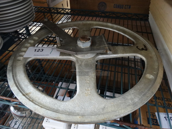 Metal Commercial Wheel for Meat Saw. 18x17x4 - Image 1 of 3