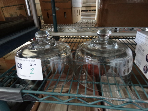 2 Glass Covers. 6.5x6.5x5. 2 Times Your Bid! - Image 1 of 3