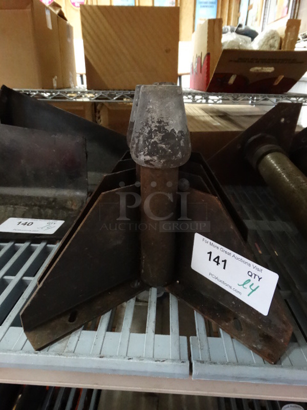 4 Metal Convection Oven Legs. 9.5