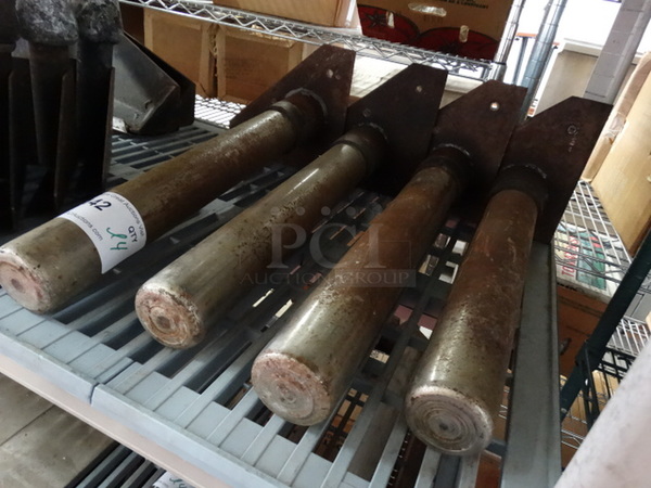 4 Metal Legs. 18", 19". 4 Times Your Bid! - Image 3 of 4