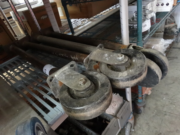 4 Metal Legs w/ Commercial Casters. 33". 4 Times Your Bid! - Image 2 of 4
