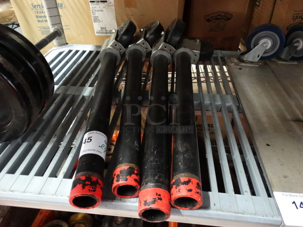 4 Metal Legs on Commercial Casters. 24.5". 4 Times Your Bid! - Image 1 of 4