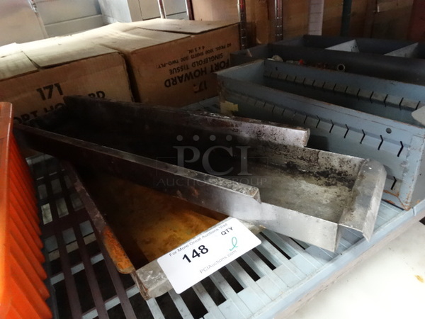 ALL ONE MONEY! Lot of 2 Metal Grease Traps! 26x6.5x2.5, 10x17x2 - Image 2 of 2
