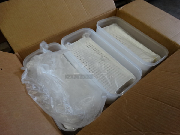 12 BRAND NEW IN BOX! Poly Clear Bins w/ Insert. 15x7x4.5. 12 Times Your Bid! - Image 3 of 4