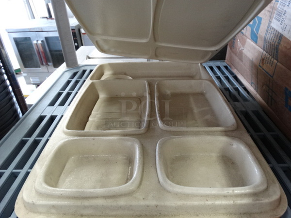 2 Tan Poly 5 Compartment Tray. 19x13x2. 2 Times Your Bid! - Image 3 of 3