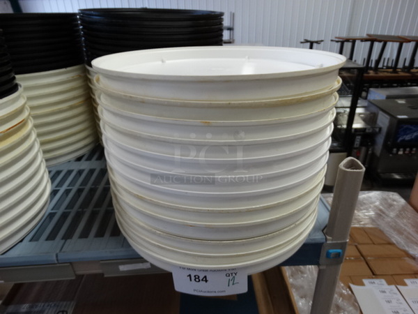 12 Pizza Hut White Poly Trays. 13.5x13.5x1.5. 12 Times Your Bid!