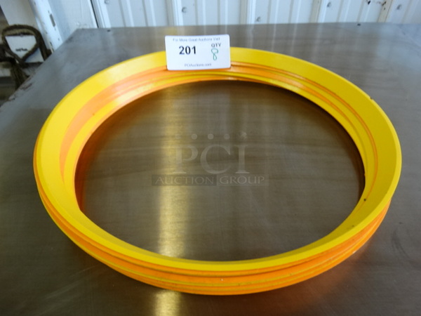 8 Pizza Hut Poly Rings. 15x15x1. 8 Times Your Bid!