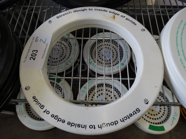 2 Pizza Hut White Poly Pizza Dough Training Disks. 13.5x13.5x1.5. 2 Times Your Bid! - Image 1 of 3