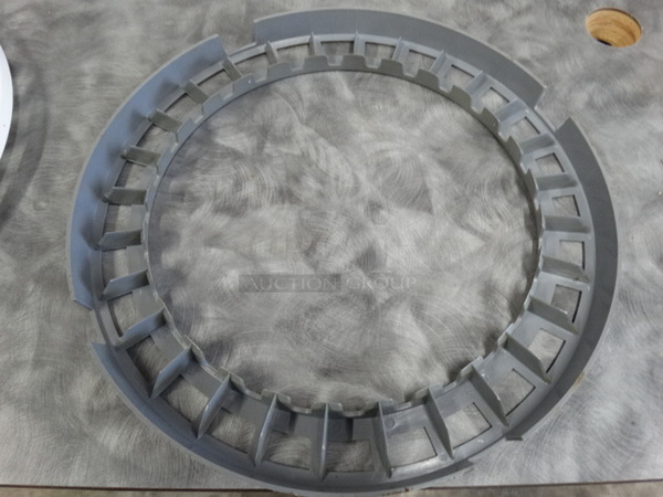 ALL ONE MONEY! Lot of 5 Pieces to Pizza Hut Pizza Making System Including Poly Gray Tray, Yellow Ring, White Sauce Disk and Metal Pizza Baking Shield. Includes 15.5x15.5x1  - Image 8 of 12
